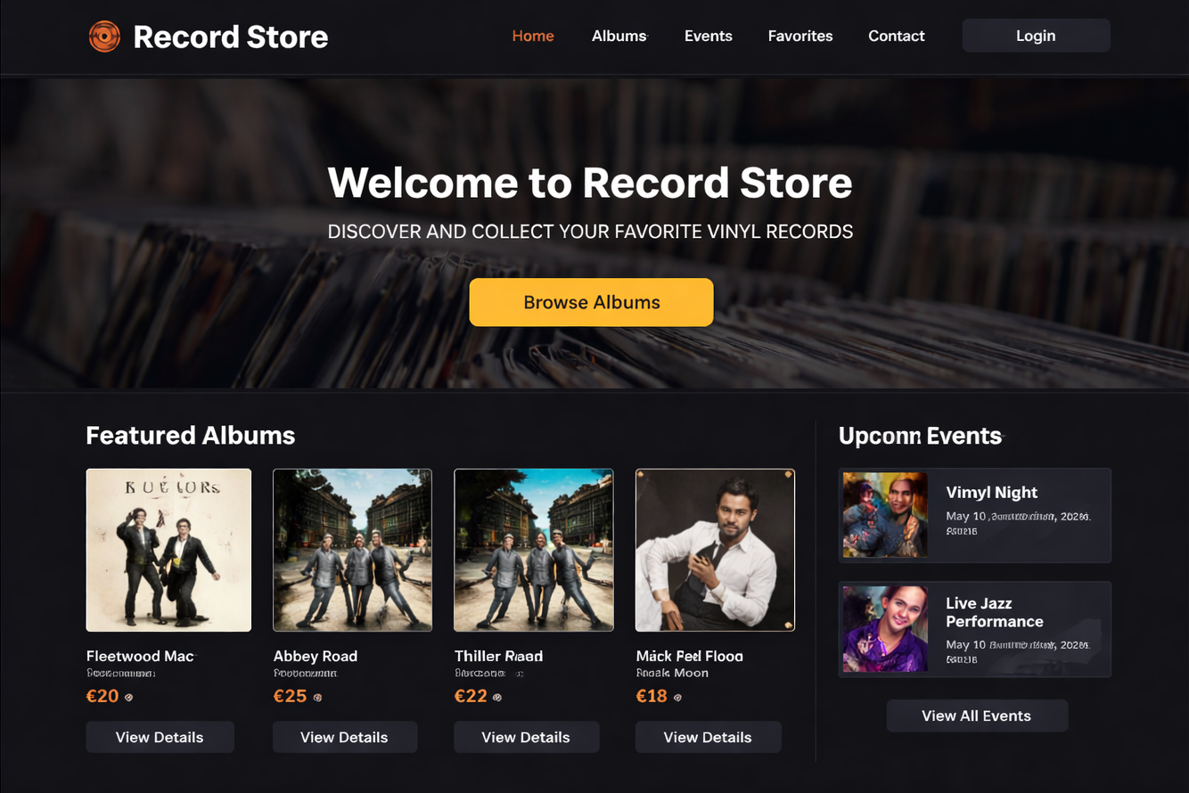 Record Store Website